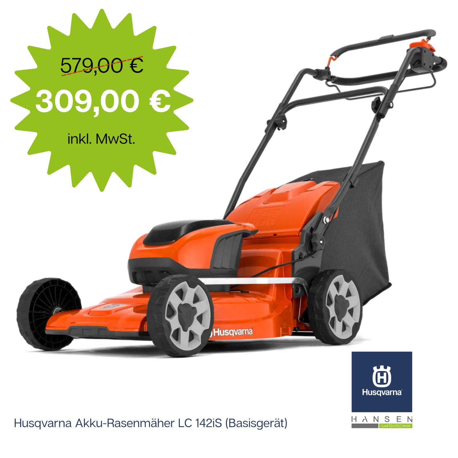Angebot: Akku-Rasenmäher Husqvarna LC 142iS