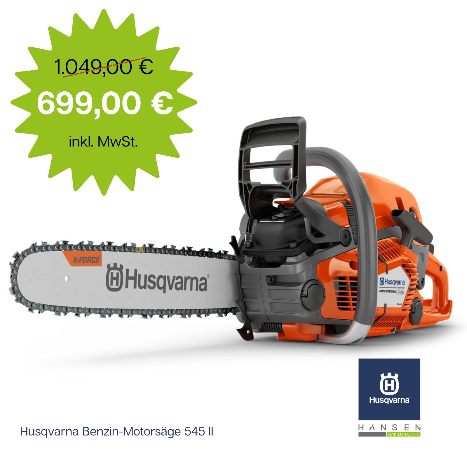 Angebot: Benzin Motorsäge Husqvarna 525 Mark II 15"