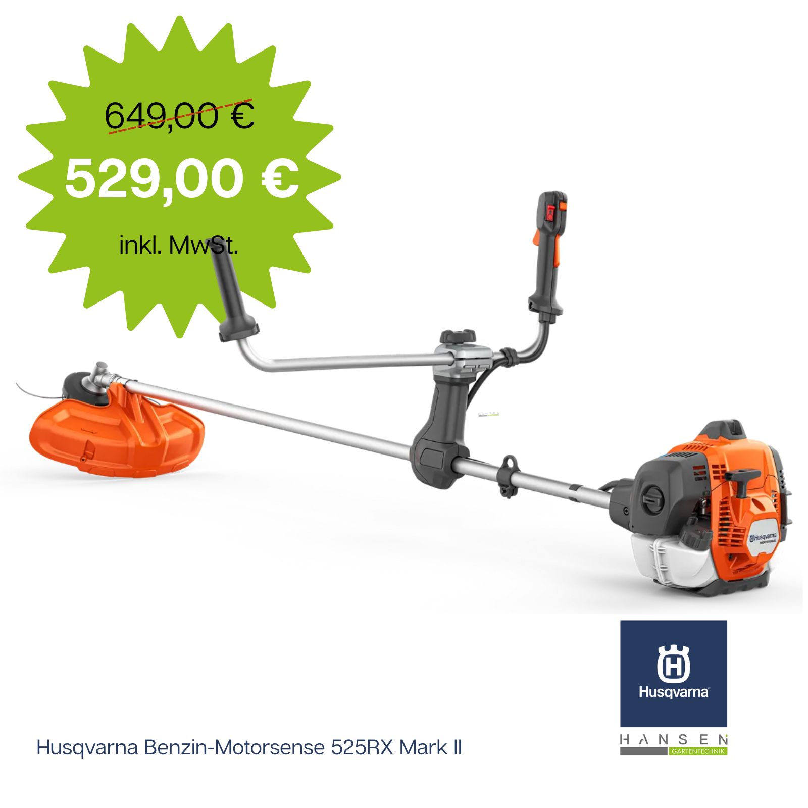 Angebot: Benzin Motorsense Husqvarna 525RX Mark II