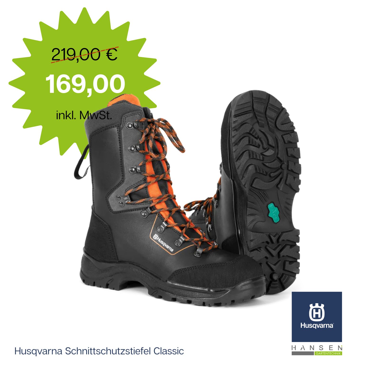 Angebot: Schnittschutz-Lederstiefel Husqvarna Classic